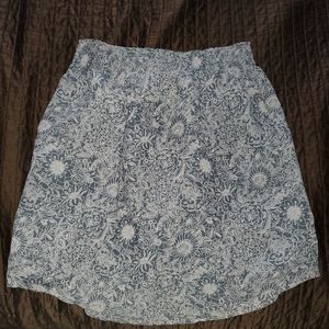 Ightweight floral skirt blue gray